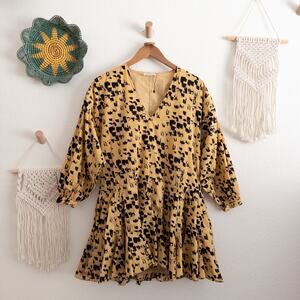 Anine Bing Peyton Painterly Leo Mini Dress Size XXS
